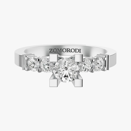 Glance Five-Stone Diamond Wedding Ring
